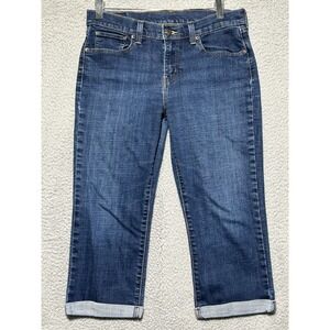 Signature‎ Levi Strauss Mid Rise Capri Womens Size 28X20 Blue Cuffed Stretch